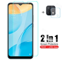 2in1 de vidrio templado para OPPO A15 de vidrio Protector de lente de cámara de película para OPPO A15 OPPOA15 vidrio Protector de seguridad caso