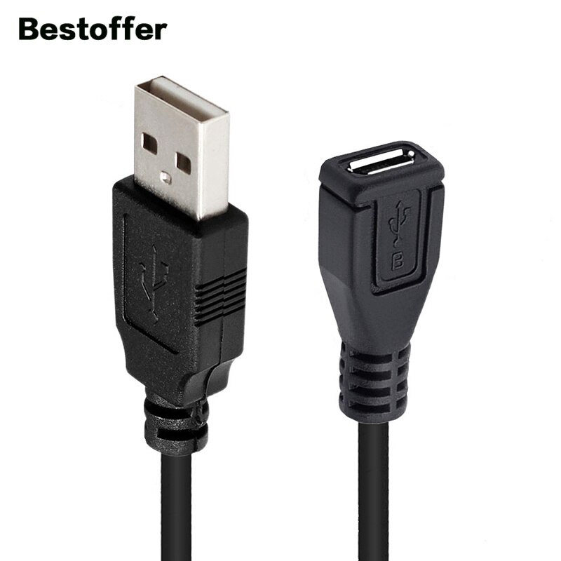 25CM USB 2.0 A Male to MINI 5Pin / Micro USB B Female Adapter Cable For Desktop Computers