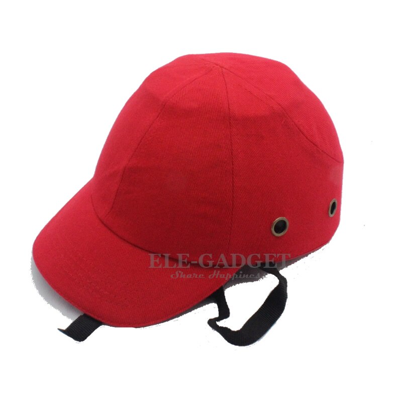 Baseball stil sikkerhed bump cap hård hat sikkerhedshjelm abs beskyttende shell eva pad til arbejdssikkerhedsbeskyttelse: Rød