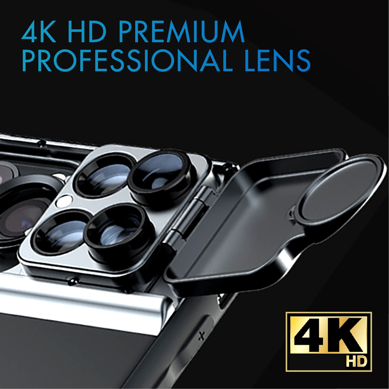 UCable plus récent 5 en 1 lentille de téléphone étui étui pour iphone 11 Pro Max 4K Super HD Macro lentille CPL Fisheye téléobjectif coque de téléphone