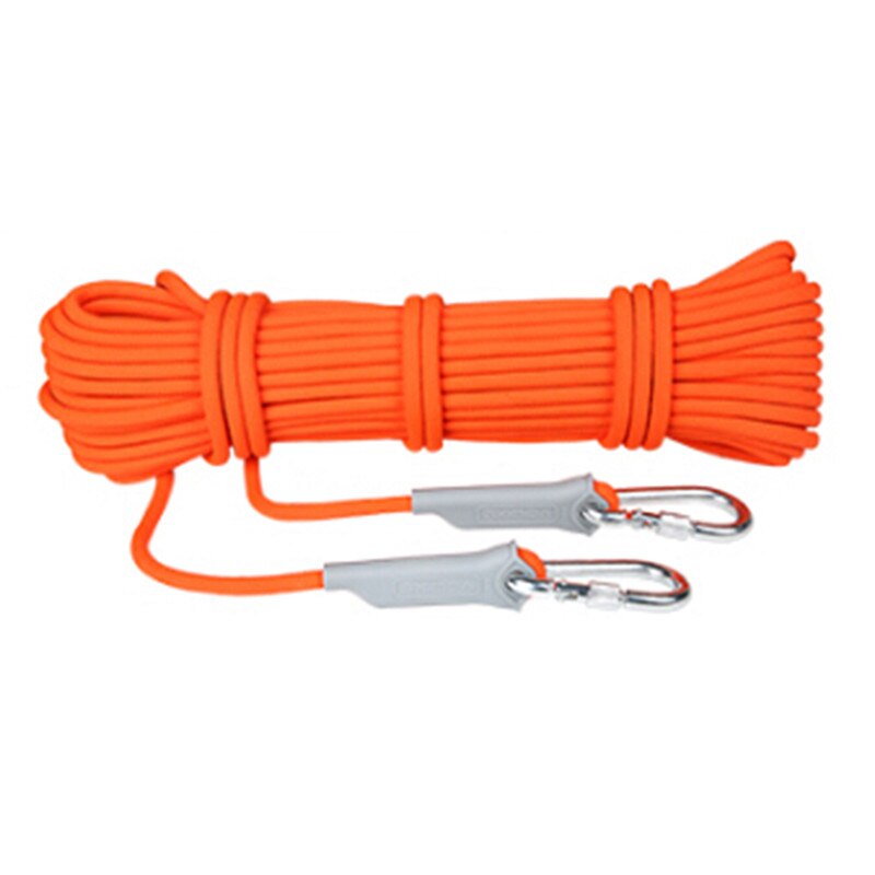 10M/20M Rock Climbing Cord Outdoor Hiking Accessories Rope 9.5mm Diameter High Strength Cord Safety Rope: orange 20m