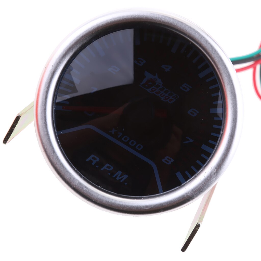 2 "52 Mm Auto Gerookte Lens Blauwe Led Tacho Toerenteller Gauge Meter Wijzerplaat Pointer