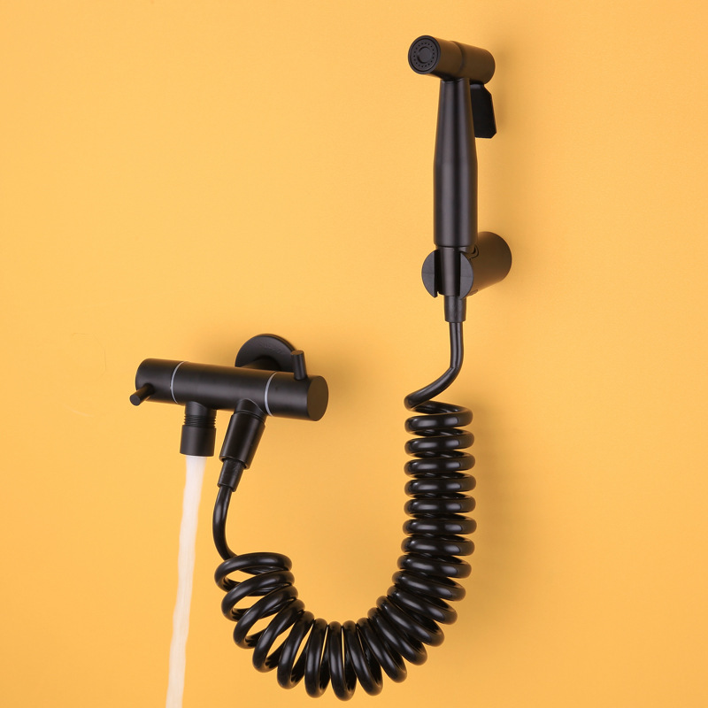 MTTUZK matowy czarny bidety prysznic robić łazienki bidet opryskiwacz robić toalety higieniczny prysznic bidet robić montażu ściennego bateria bidetowa: Bidet zestaw G stlye