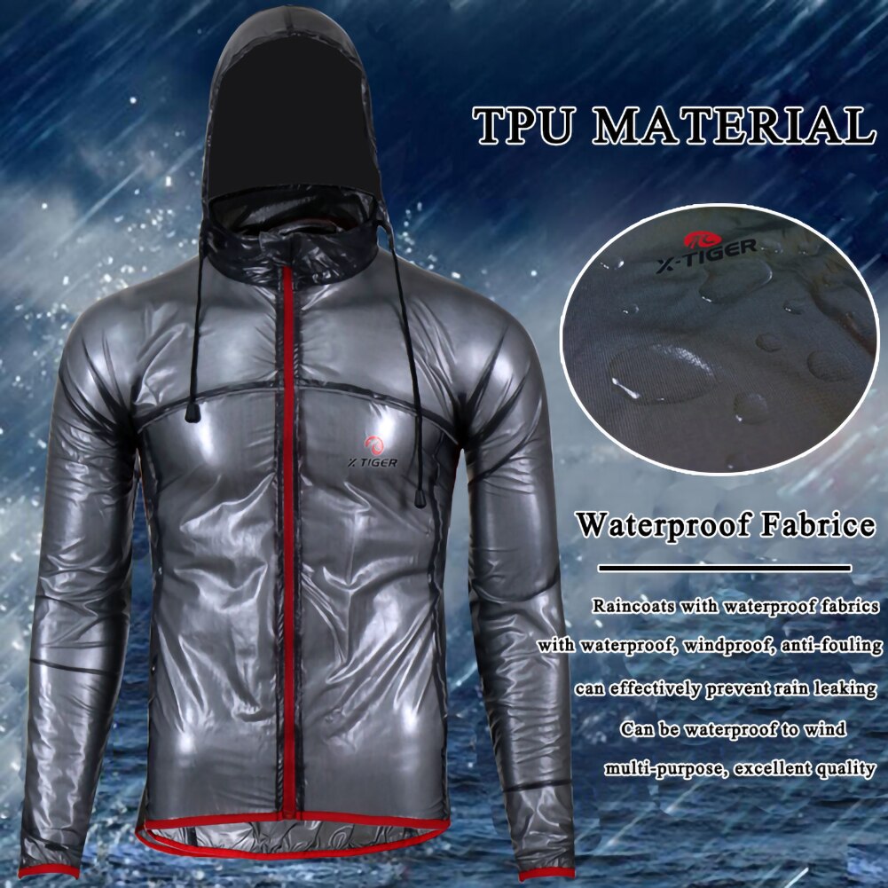Cycling Raincoat Lightweight Waterproof Cycling Jacket MTB Bicycle Rain Jacket Outdoor Sport Windproof Cycle Clothing