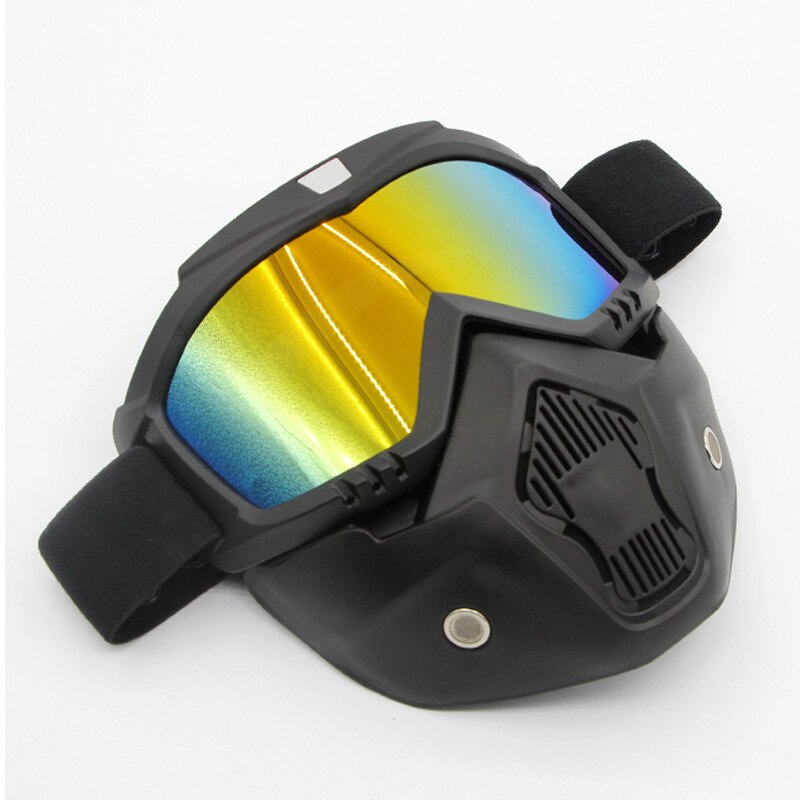 Motorcross masker bril stof fiets herorider motorbril oculos gafas met afneembare retro motormasker bril: 7