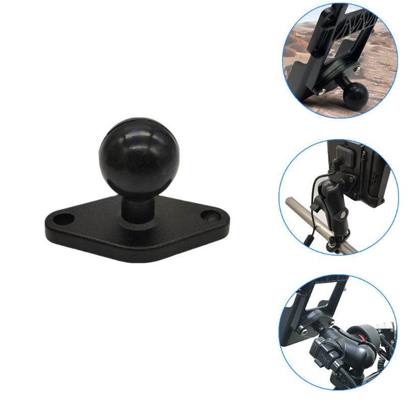 360 Graden Roterende Anti-Shock Aluminium Motorfiets Bevestigen Stand Plaat Rubberen Bal Hoofd Ram Mount Voor Telefoon Gps
