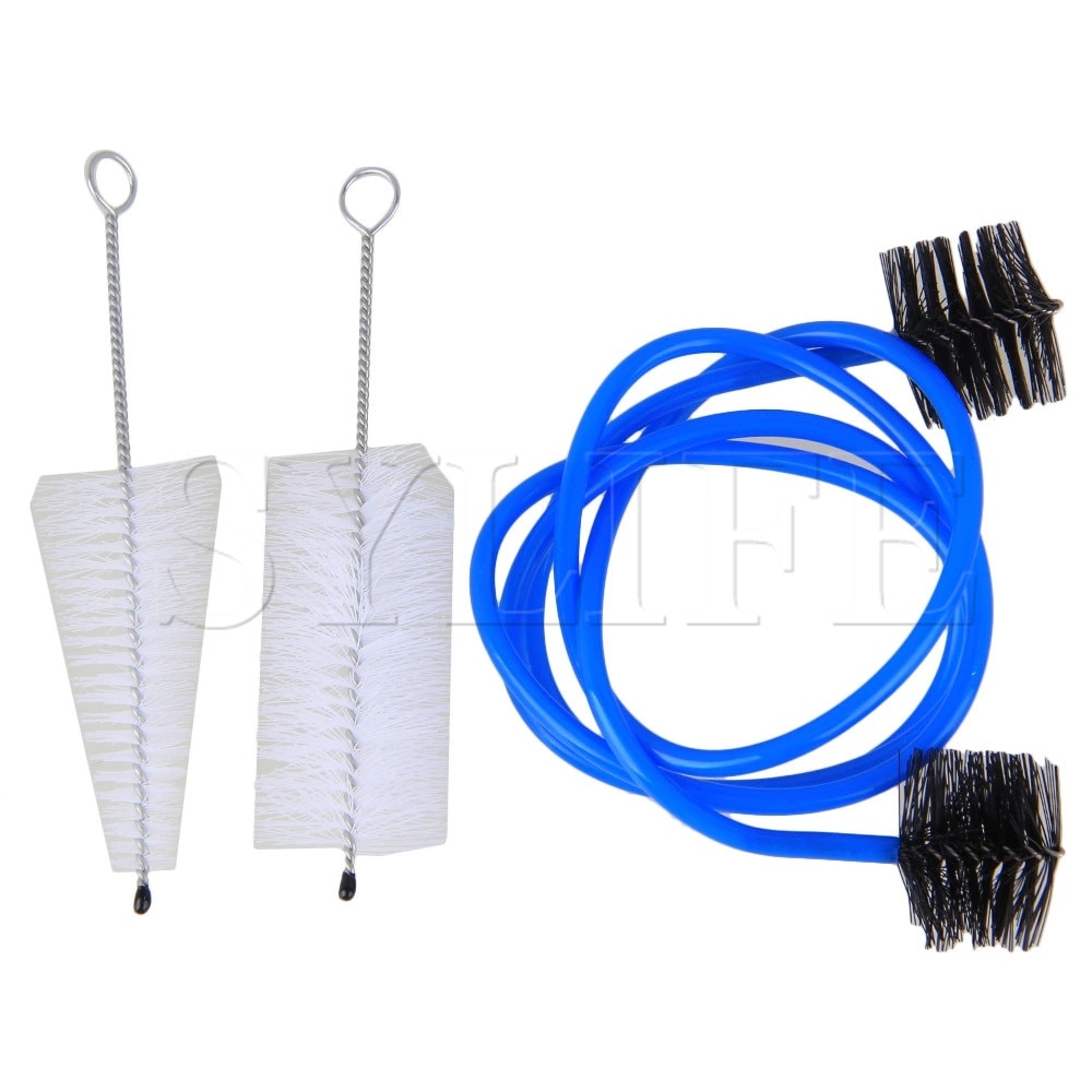 Nylon Trumpet Cleaning Snake Brush Valve Casing Brush Maintenance Care Kit