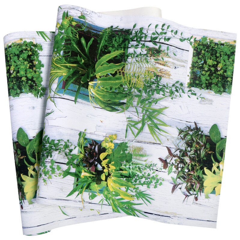 Nordic style green, white wood grain wallpaper fruit restaurant cafe clothing store background wallpape