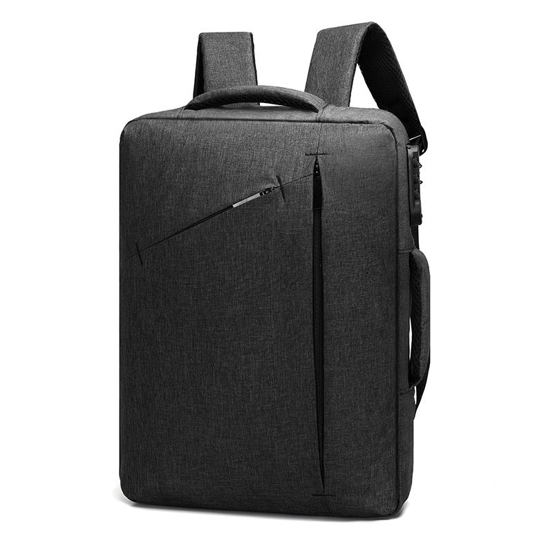 Rugzak Mannen Rugzak Waterdichte Nylon Laptop Rugzak Mochilas Mannelijke Rugzak Sluizen Multifunctionele Knapzak: Black