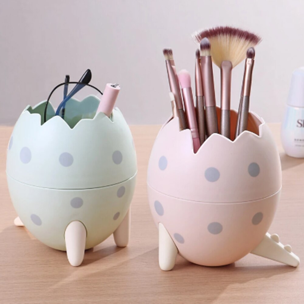 Jajo dinozaura kształt makijaż szczotka schowek uchwyt na kosmetyki narzędzia robić makijażu obsadka robić pióra stojak stolik z organizerem pojemnik na ołówki