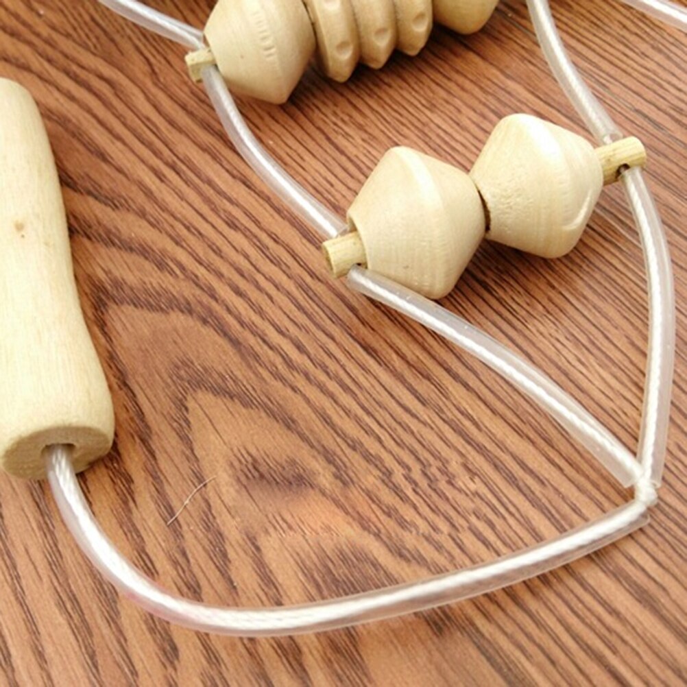 Massage Convenient Wooden Wheel Full Body Neck Back Leg Waist Roller Massage Theraputic Care