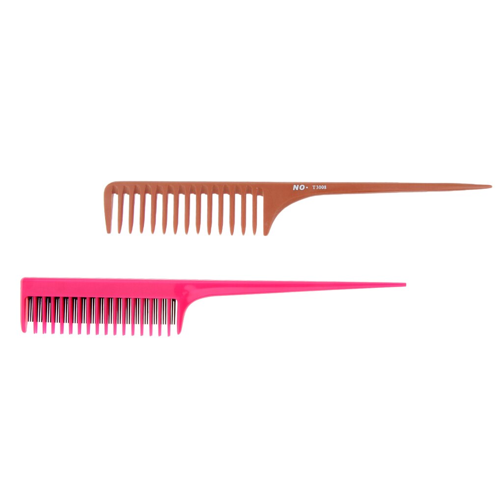 2pcs Teasing Comb - Rat Tail Comb for Back Combing, Teasing,Adding Volume,Evening Styling for Thin,Fine and Normal Hair