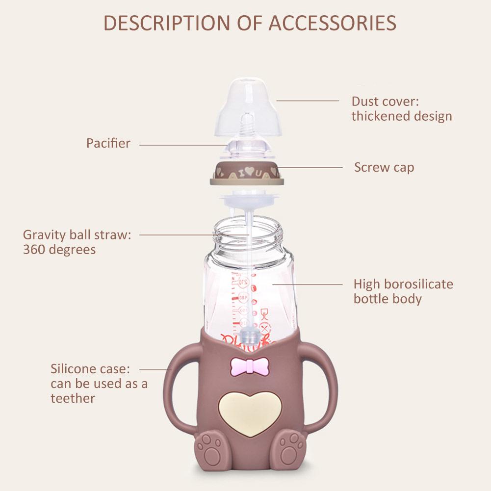 Baby Bottle Anti Colic Air Standard Diameter Infant Nursing Bottle Feeding Cup With Grip And Neck Nipple Baby Feeding Bottle
