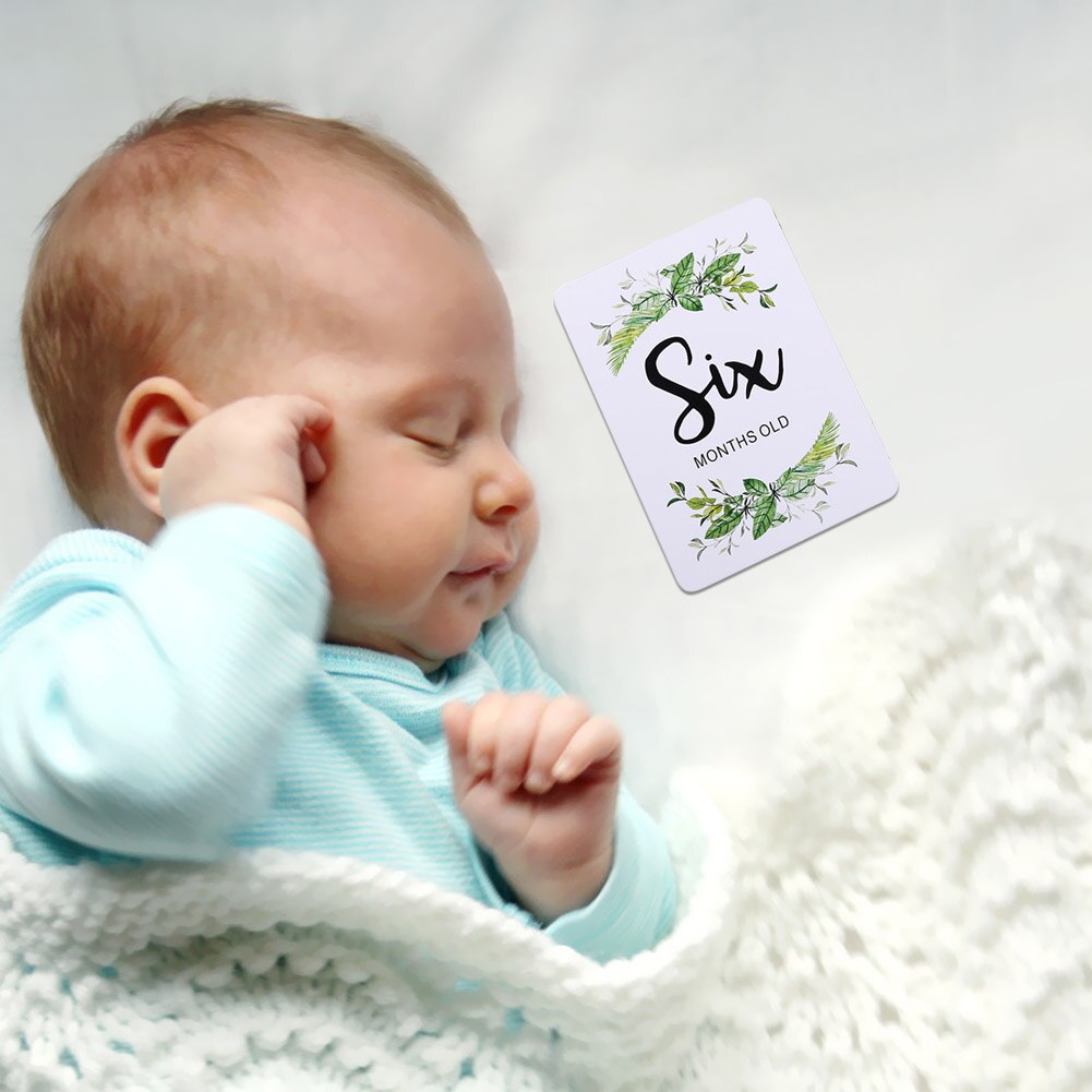 12Pcs Pasgeboren Baby Maandelijkse Stickers Prachtige Vakmanschap Stevig Duurzaam 1-12 Maand Milestone Geheugen Foto Props