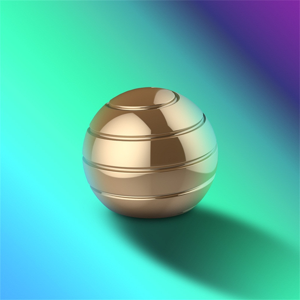 Funny Desktop Toys Revolving Decompression Ball Kinetic Orbital Desk Office Decor Art Toy Rotary Tabletop Ball for Kid Adult