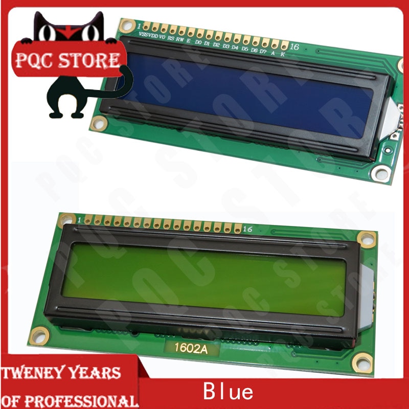 1 Stks/partij 1602 16X2 Karakter Lcd Display Module HD44780 Controller Blauw/Groen Scherm Blacklight LCD1602 Lcd Monitor 1602 5V