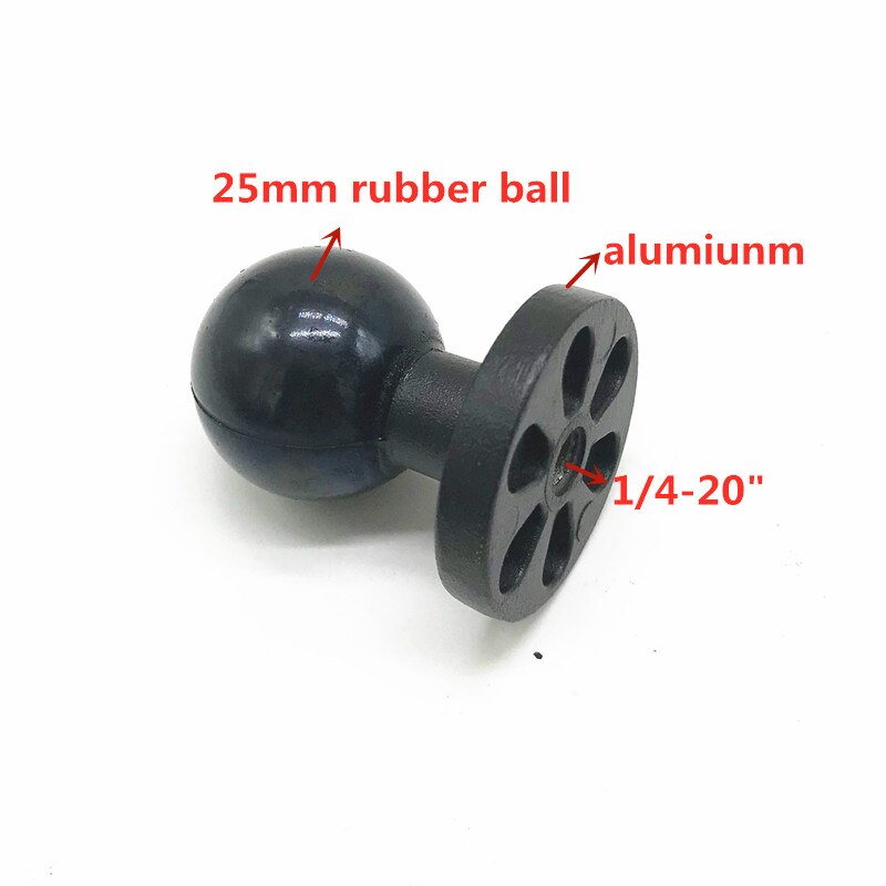 1 "Inch (25Mm) Bal Met 1/4-20" Schroef Gat Voor Gopro Hero, dv Camera 'S, Voor Ram Mounts: Default Title