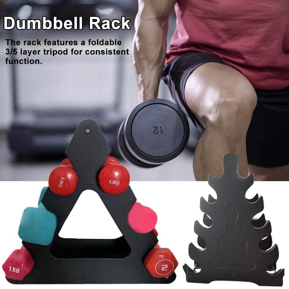 Hjemmegym Fitness trening manualer plast trekantholder stativ 3 etterslep stativ brakett passer 6 manualer vektløftingsutstyr