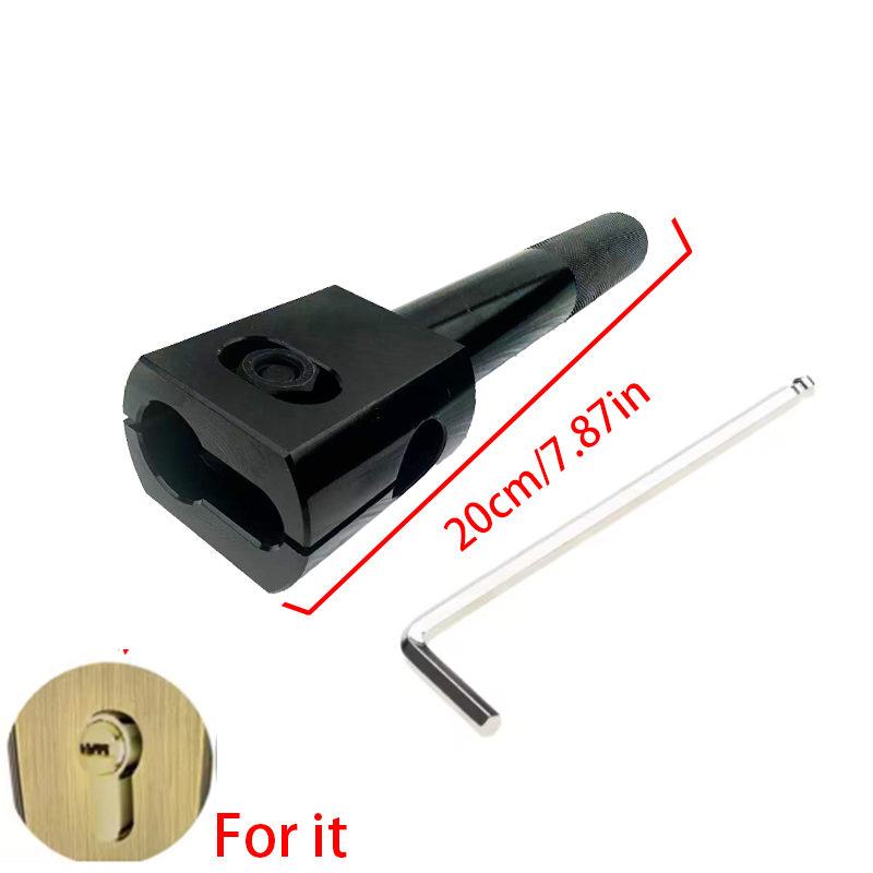 2 -i- 1 kraftig med avtrekkerverktøy, skiftenøkkel, ab-låskjerne, ab-låssylinderfjerner, verktøysett for låsesmed, tønnebryting: Sølv