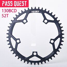 Pass quest road vouwfiets 130 bcd ronde smalle brede kettingblad fiets kettingblad 42t-52t crankstel tandplaat onderdelen: 52t