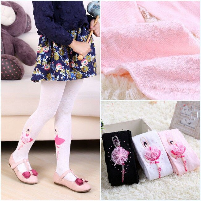 Imcute Baby Cute Baby Kids Girl Cotton Flower Tights Socks Stockings Pants Hosiery Pantyhose