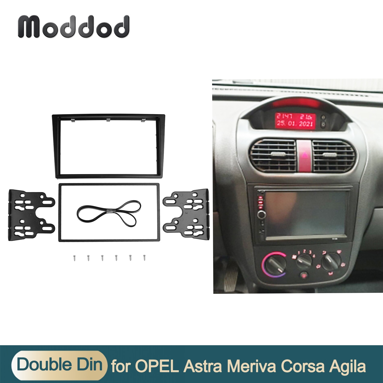 kreupel jogger Lang Dubbel Din Radio Fascias Voor Opel Corsa C Astra Agila Combo (C) Meriva  Omega (B) signumtigra Vectra (C) Dash Kit Stereo Panel – Grandado
