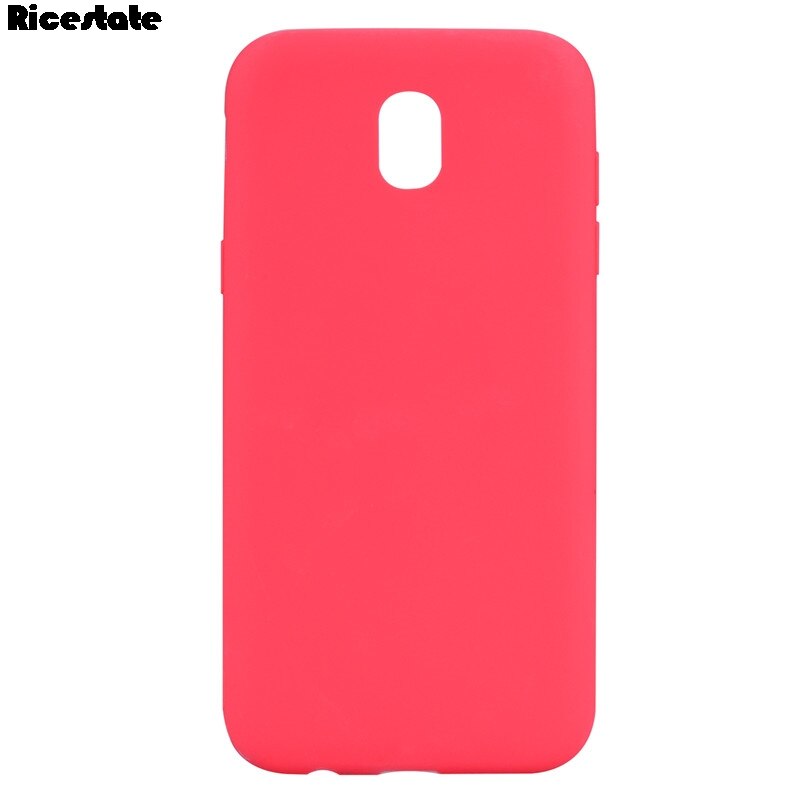 TPU Solid color Case For Samsung Galaxy J5 J530 J3 J330 J7 J730 European version Matte Silicone soft case: J3 2017 J330 / Red