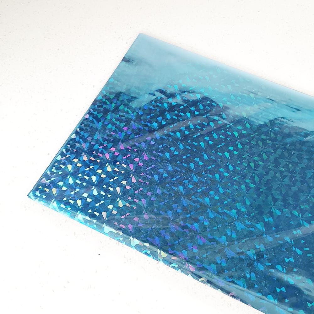 Heißprägefolie Papier Laminator Laminieren Transfere auf Eleganz Drucker Handwerk 50Stck 20x29Cm A4 Gebrochen Gläser blau