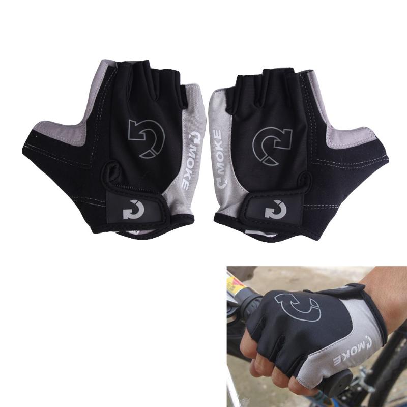 Anti-Slip Handschoenen Half Vinger Gel Fietsen Handschoenen Anti Slip Voor MTB Road Mountainbike Handschoen Luva ciclismo Sport: Grijs / M