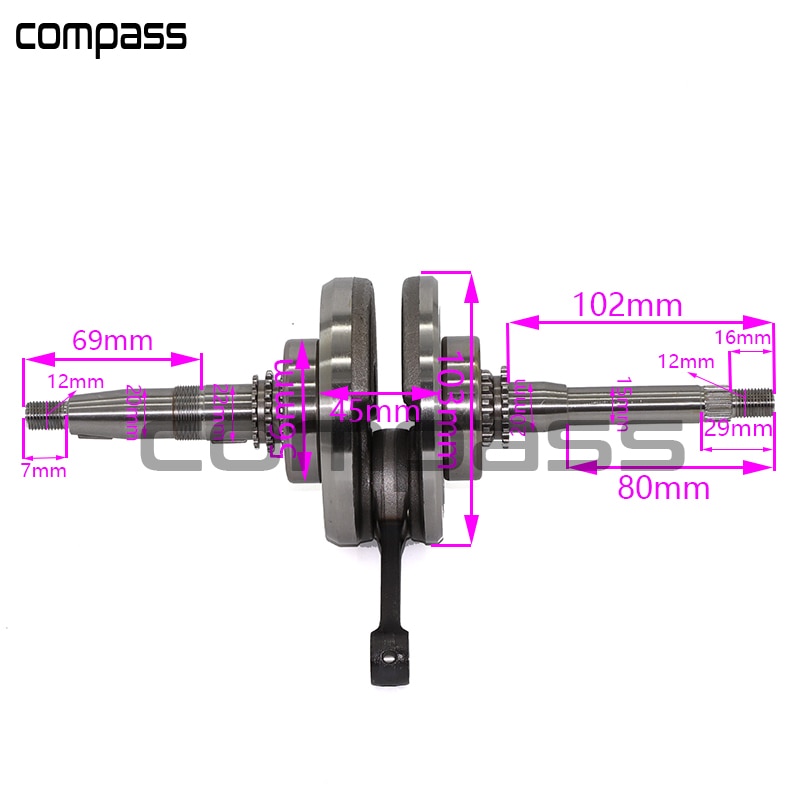 GY6 125cc 150cc motor ensamble de cigüeñal ATV Scooter y Buggy con 152QMI 157QMJ