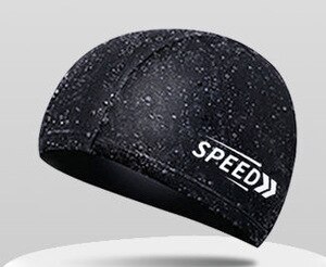 Gorros de natación para hombres y mujeres adultos, gorro de piscina deportivo de pelo largo, elástico, impermeable, tela de PU, protege las orejas, tamaño libre: 07