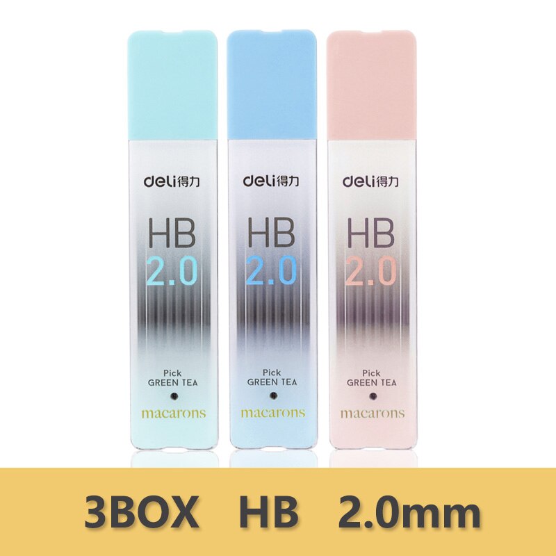 Deli Mechanical Pencil 2.0mm lead HB 2B Drawing Writing Activity Pencils led pencils for school With lead pencil knife: Pencil Refill HB