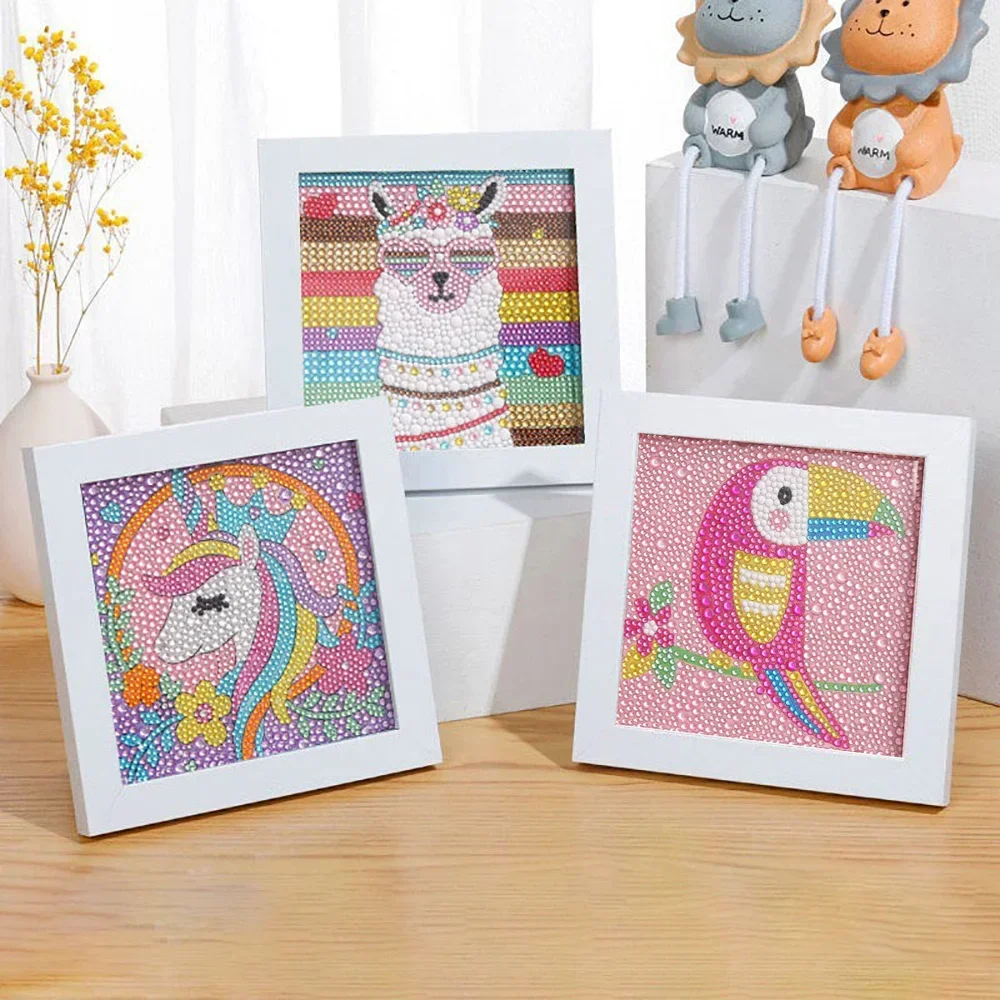 DIY Cartoon Animal Diamond Paintings Children Diamond Stickers Irregular Diamond Stickers Birthday Decoration