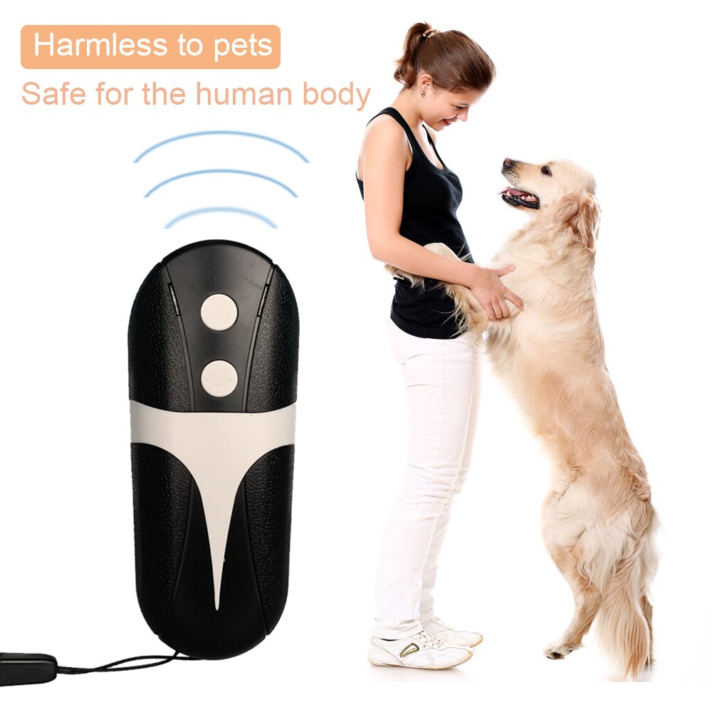 Handheld Multifunction Pet Dog Repellent LED Ultrasonic Infrared Dog Deterrent Anti Dog Barking Device Bark Training Device