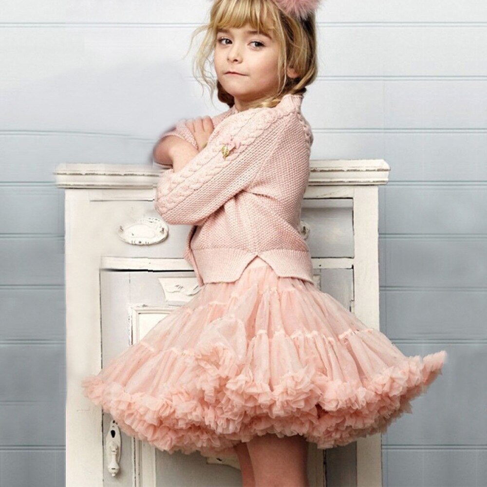Navidad niñas mamá hija bebé niñas faldas tutu de princesa niños tul Pettiskirt Mini vestido