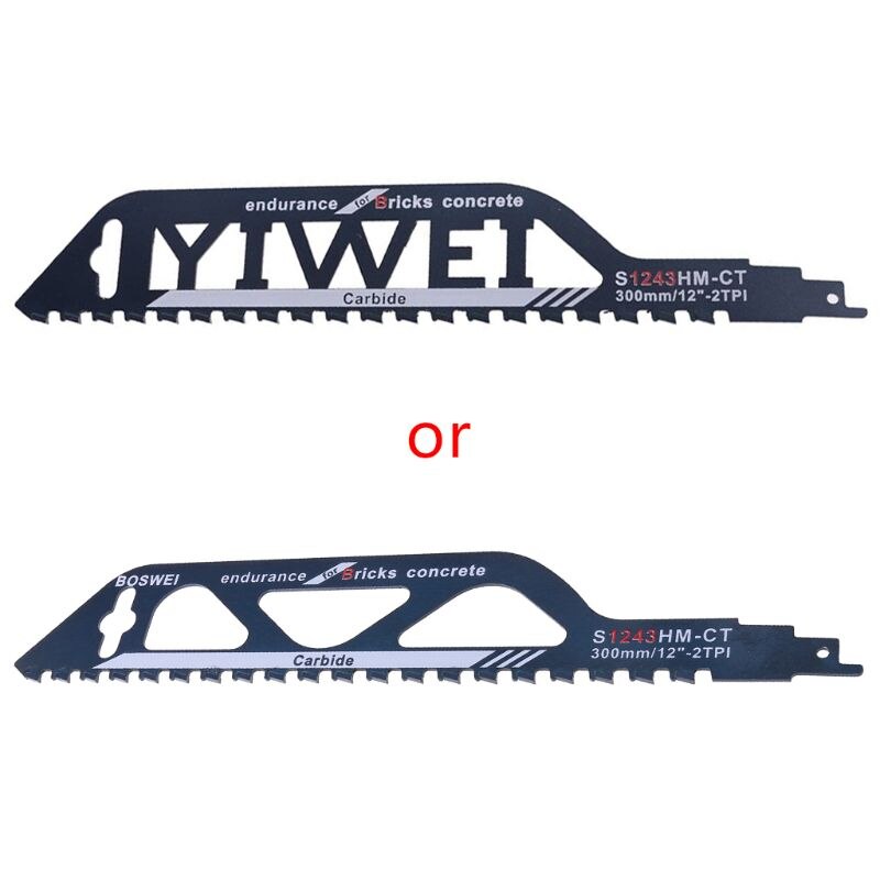 505mm Demolition Masonry Reciprocating Saw Blade for Cutting Bricks Concrete Cemented Carbide Teeth Blades G8TB: 300mm
