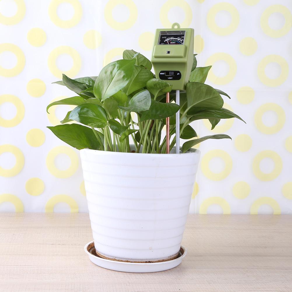 3 IN 1 Soil PH Meter Digital Soil Moisture Sunlight PH Meter Tester For Garden Soil Plant Flower Digital Analyzer Tester Tool
