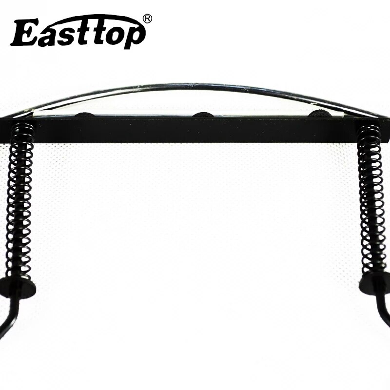 Easttop 10 Holes Harmonica Hals Holder Mond Orgel Stand Harmonica Harp Rack-Metalen Zwarte