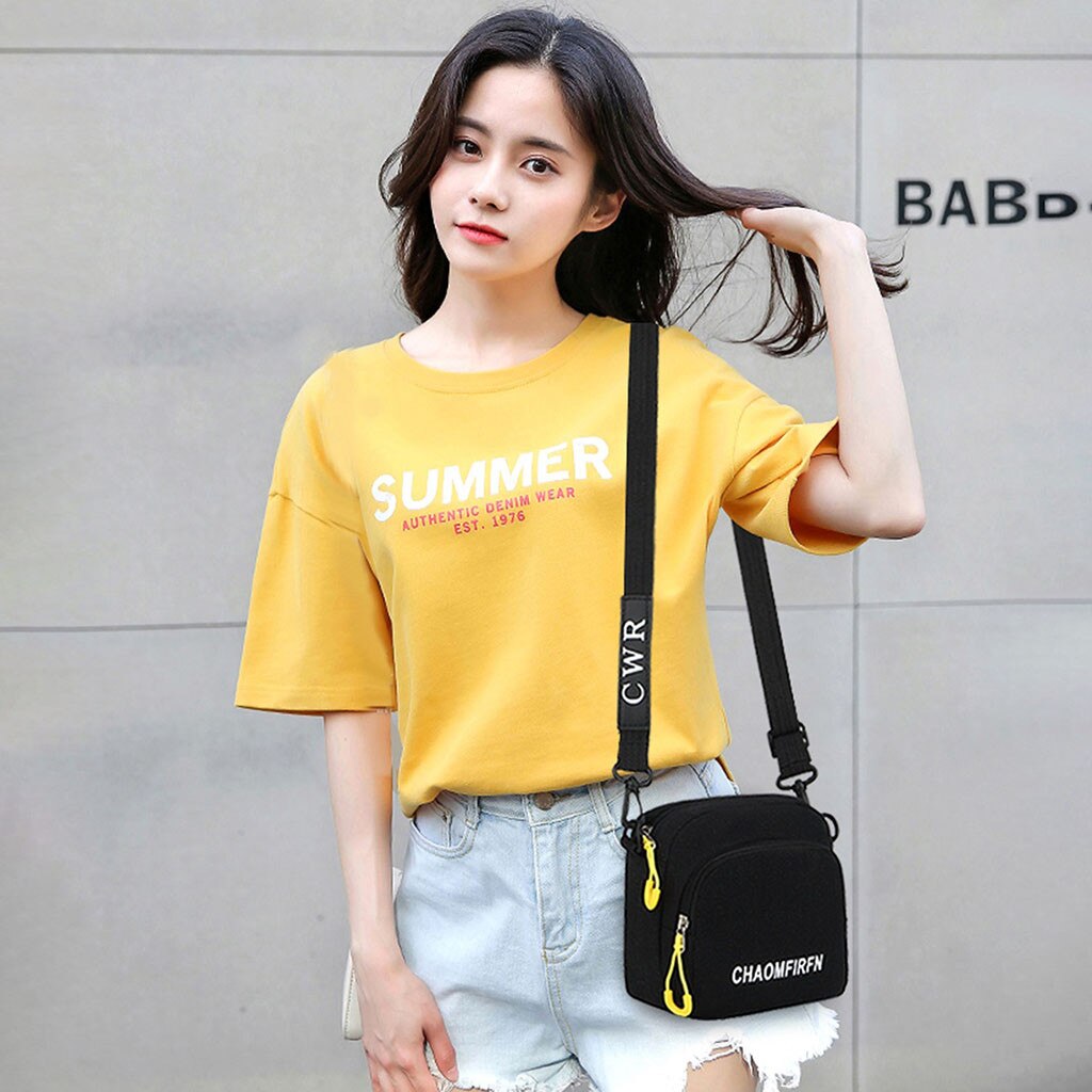 Women Shoulder Bag solide Casual Tote Outdoor Bag Canvas Handbag Zipper Shoulder Bag Phone Purses And Handbags bolsa femini p15