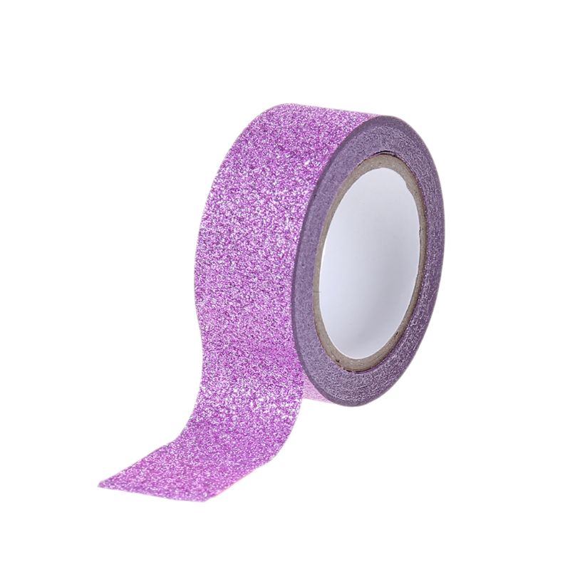 OOTDTY Gymnastic Tape Rhythmic Gymnastics Decoration Holographic RG Prismatic Glitter Tape Hoops Stick: Purple 