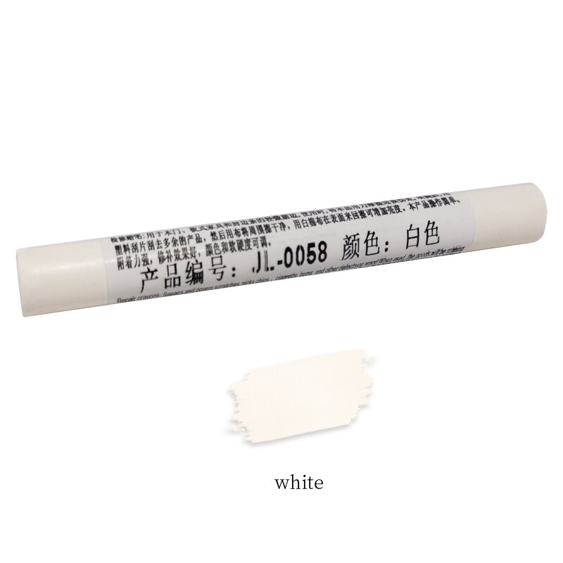 Cera blanca de madera para muebles, lápices de reparación de suelo, crayones reparadores para arañazos dañados, reparación blanca, de materiales: Default Title