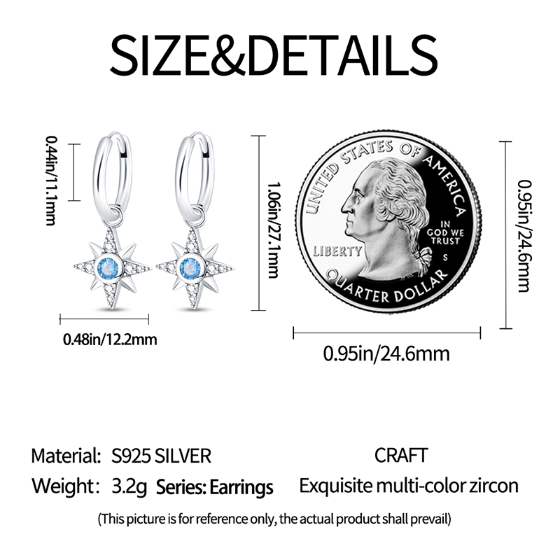 Pendientes colgantes de plata de ley 925 con símbolo de la suerte para mujer, finos de a la , accesorios de joyería elegantes