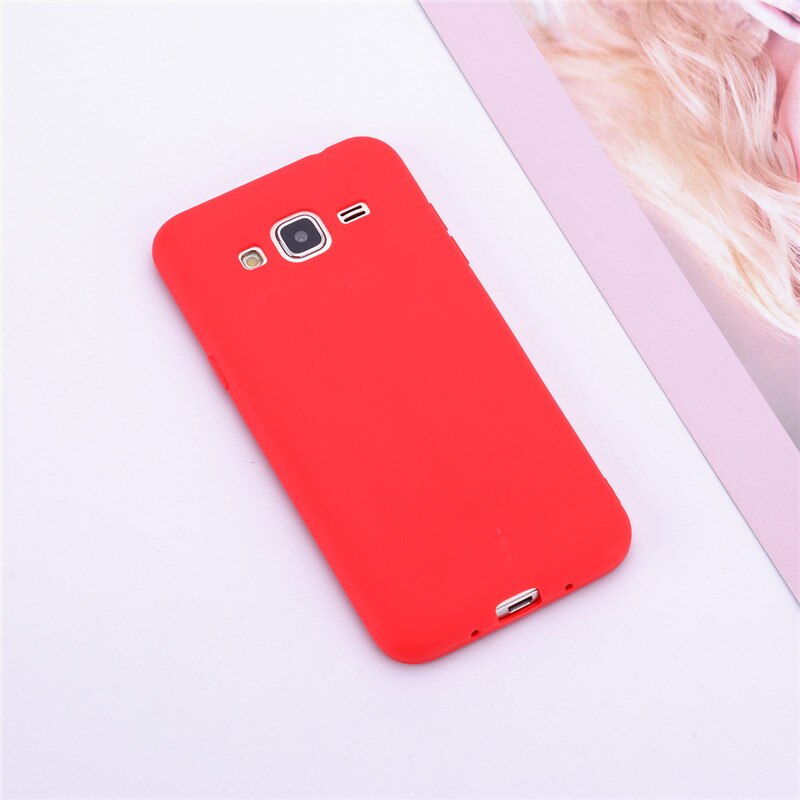 Case Voor Samsung J3 6 Case Silicone Cover Voor Samsung J3 Case Fundas Candy kleur Back Cover Voor Samsung galaxy J3 Case: Red