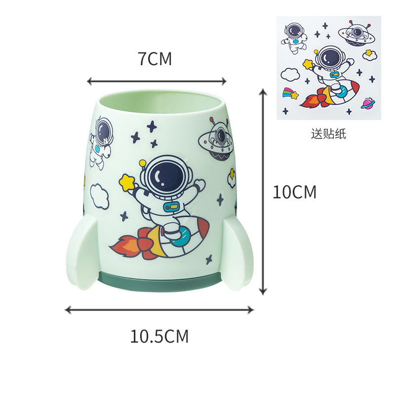 Multifunctionele kawaii pennenhouder, penseelhouder, etui, pennenbakje, organizer voor op het bureau van een kind of student, opbergruimte voor kantoorartikelen: Groente