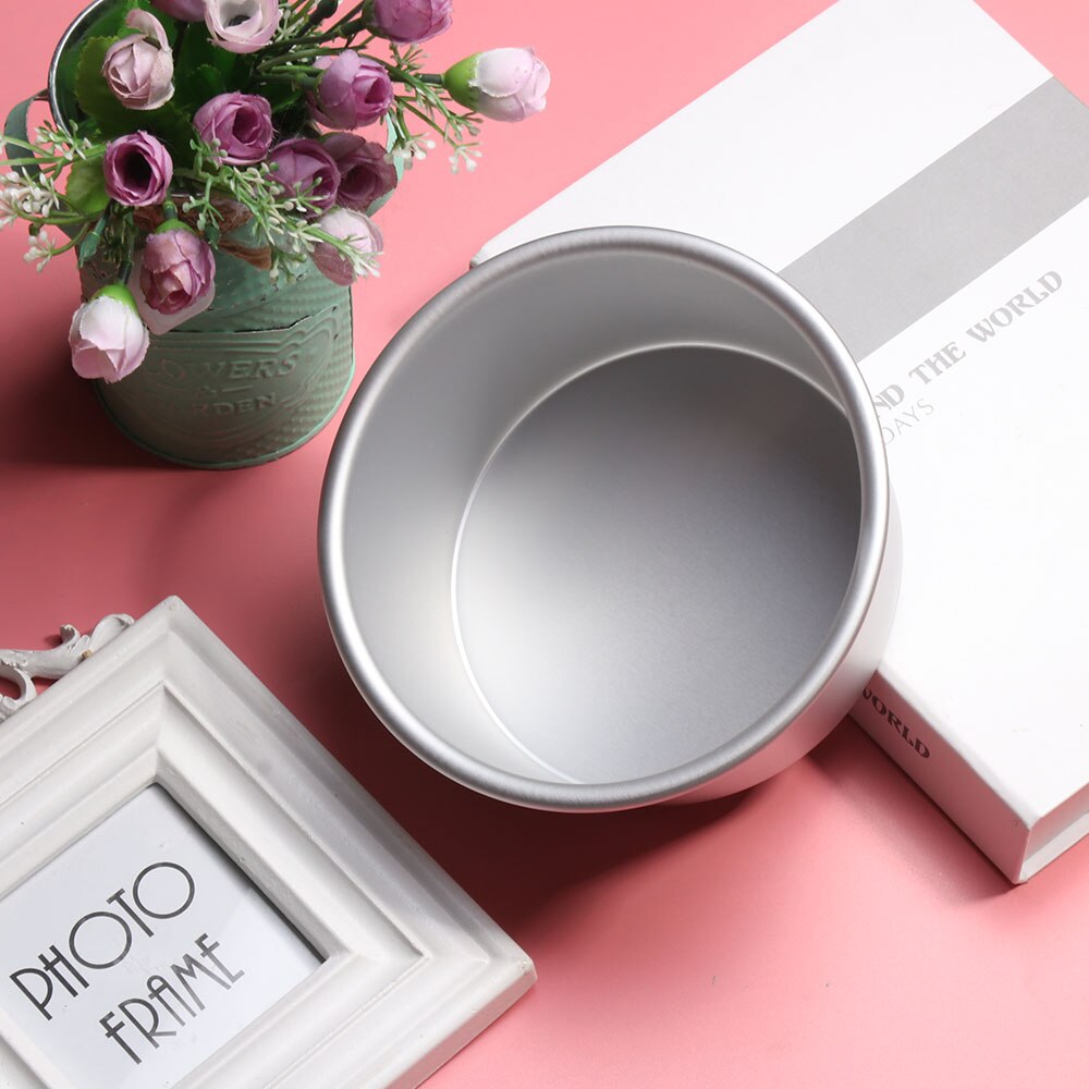 4/6/8 Inch Round Cake Baking Mould Pan Tin Mold Tray Pastry Cake Decorating Tool Aluminum Alloy Round Kitchen Baking Pastry Tool