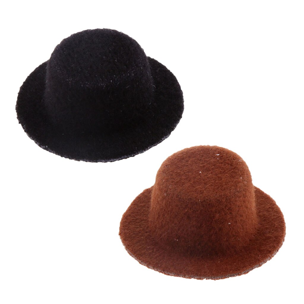 2pcs 1:12 Mini Beanie Doll Hat for DIY Christmas Tree Ornaments