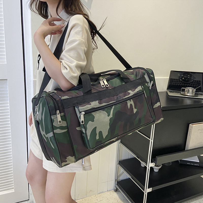 Mannen Vrouwen Reistas Waterdichte plunjezakken Multifunctionele bagage Handtas Camouflage Grote korte reisopslag Schoudertassen