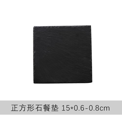 Western mad naturlig skifer tallerken firkantet sten sushi bøf grill ret ost pizza frugt kold ret mad te sort bakke: 15 cm x 15cm
