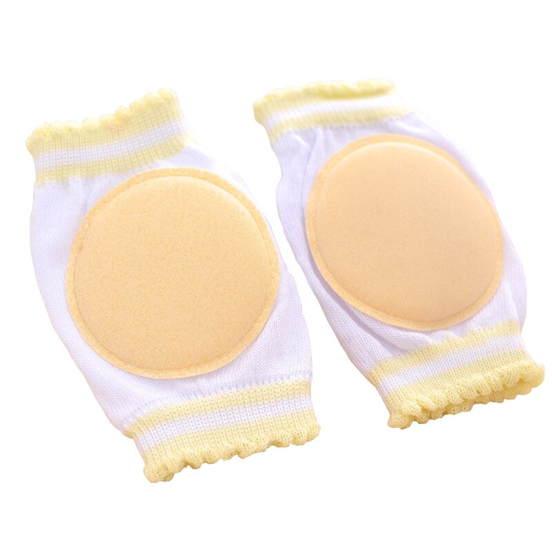 1 Paar Gele Baby Jongens Meisjes Kneepad Gezellige Katoen Ademend Spons Kinderen Kniebeschermers Baby Sport Producten