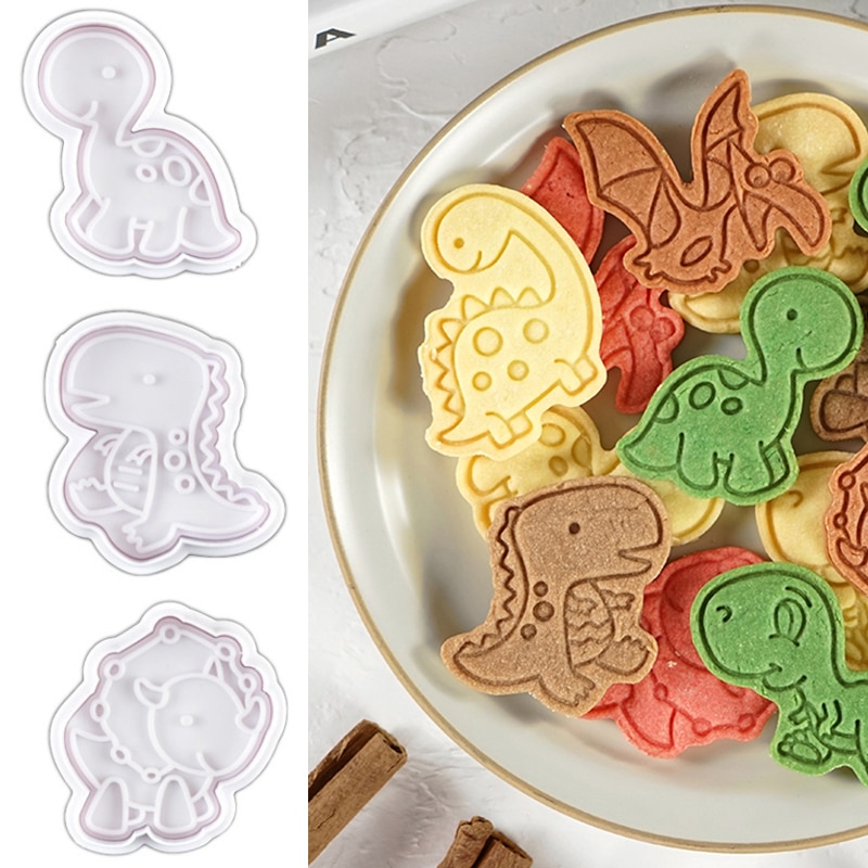 Dinosaurus Cookie Cutter Mold Voor Bakken Dinosaur Mallen Fondant Gebak Snijders Voor Gingerbread Dino Vormen Voor Cookies Cake Gereedschappen